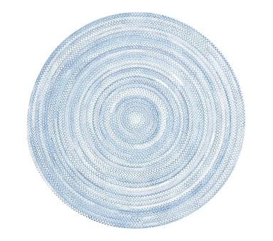 Capel Custom Braid Round Rug, Blue, 5' Round - Image 1