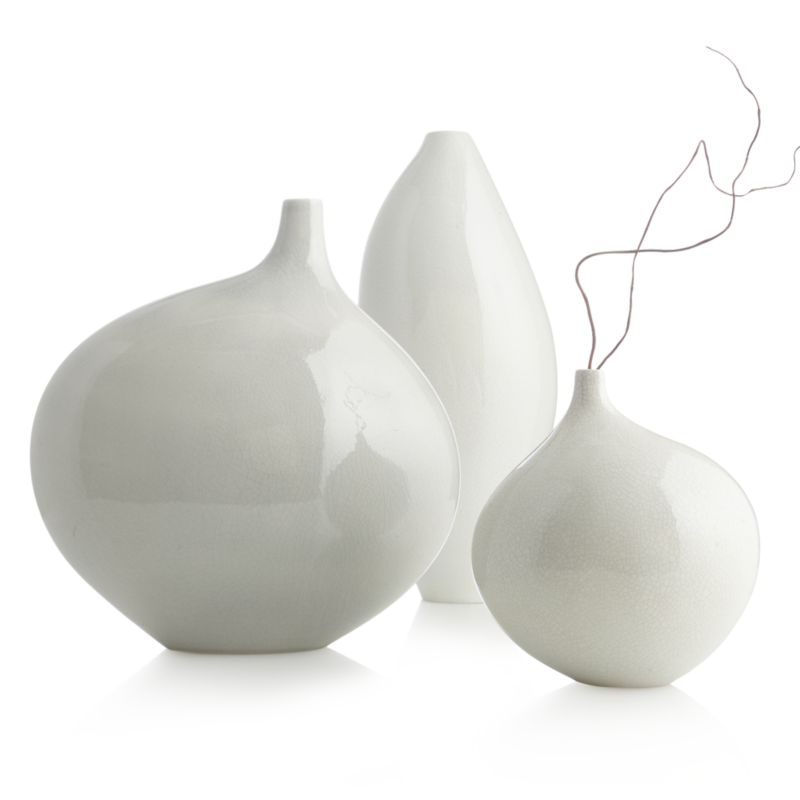 Dove Grey Vases, Set of 3 - Image 1