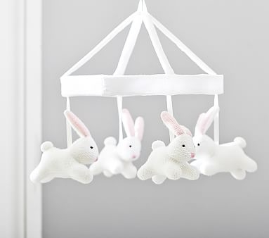 Bunny Knit Crib Mobile - Image 0