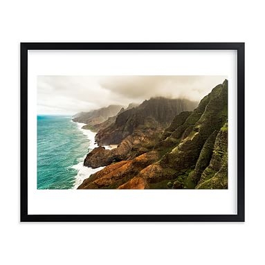 Na Pali Coast, Kauai, HI Framed Art by Minted(R), 11"x14", Black - Image 0
