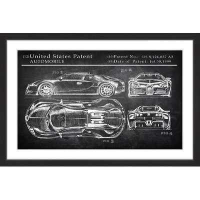 'Bugatti Chiron' Framed Painting Print - Image 0