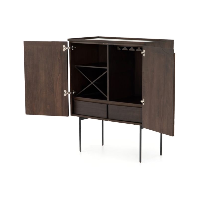 Monroe Dark Wood Bar Cabinet - Image 2