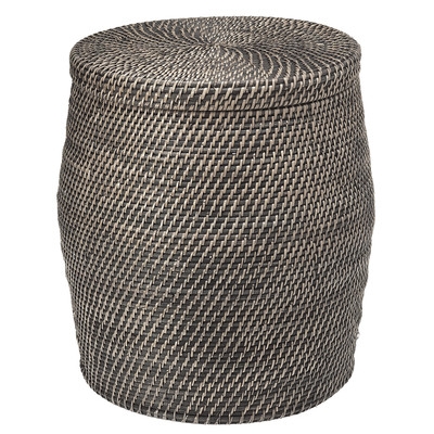Stafford Rattan Storage Stool with Cotton Liner - Image 0