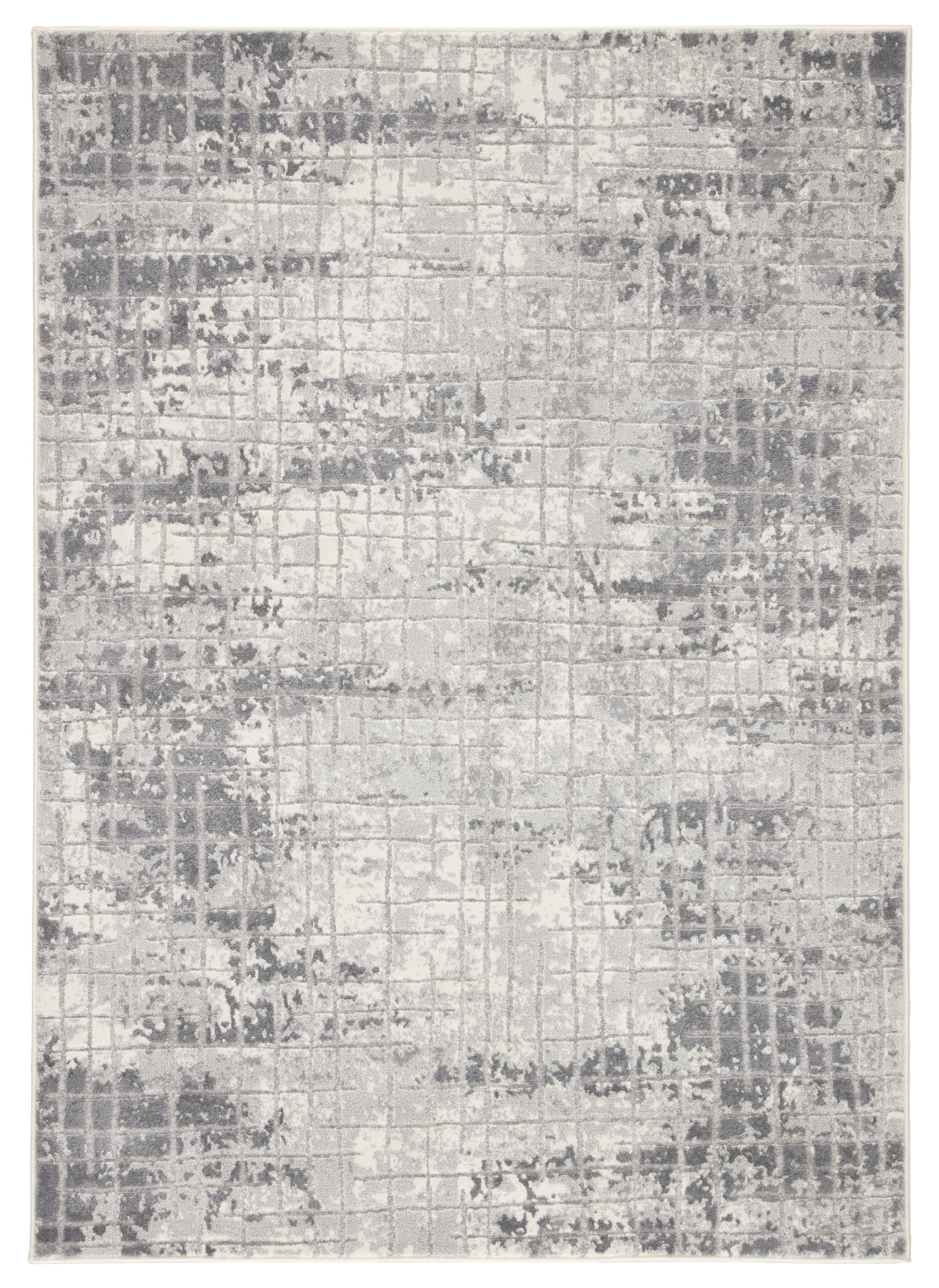 Bardot Trellis Gray/ White Area Rug (8'10"X12') - Image 0