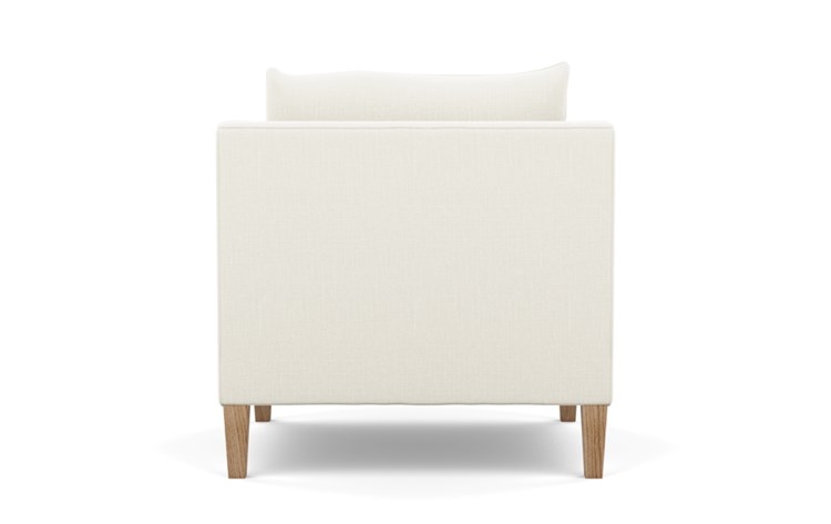 Caitlin by The Everygirl Petite Chair with White Ivory Fabric and Natural Oak legs - Image 3