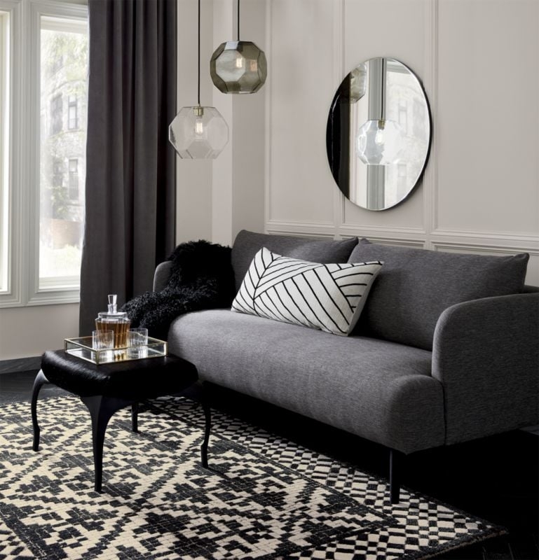 Black Mongolian Sheepskin Throw - Image 1