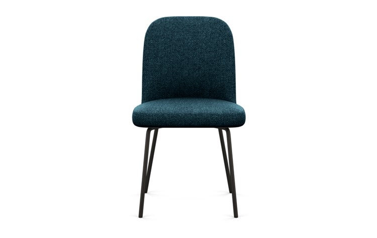Dylan Dining Chair with Indigo Fabric and Matte Black legs - Image 0