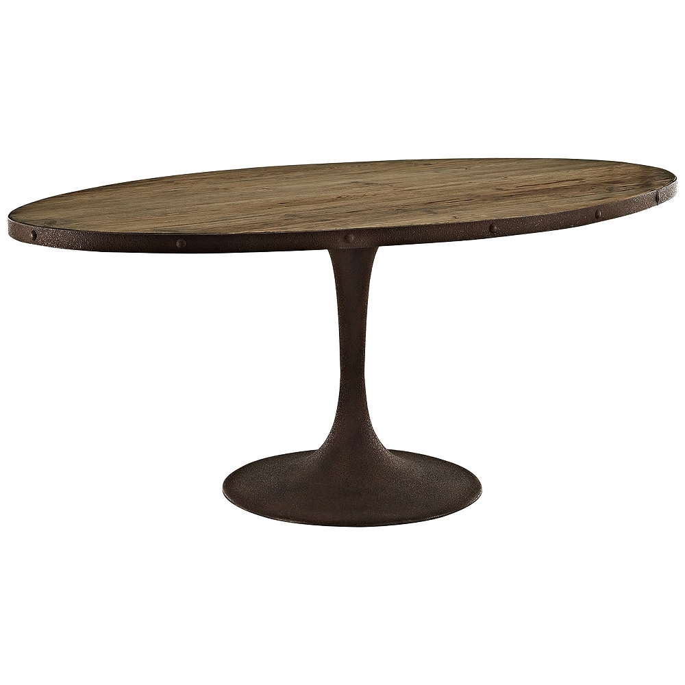 Drive 78" Wide Brown Large Oval Dining Table - Style # 33R90 - Image 0