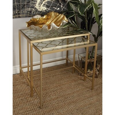 Thames Metal/Glass 3 Piece Nesting Tables - Image 0