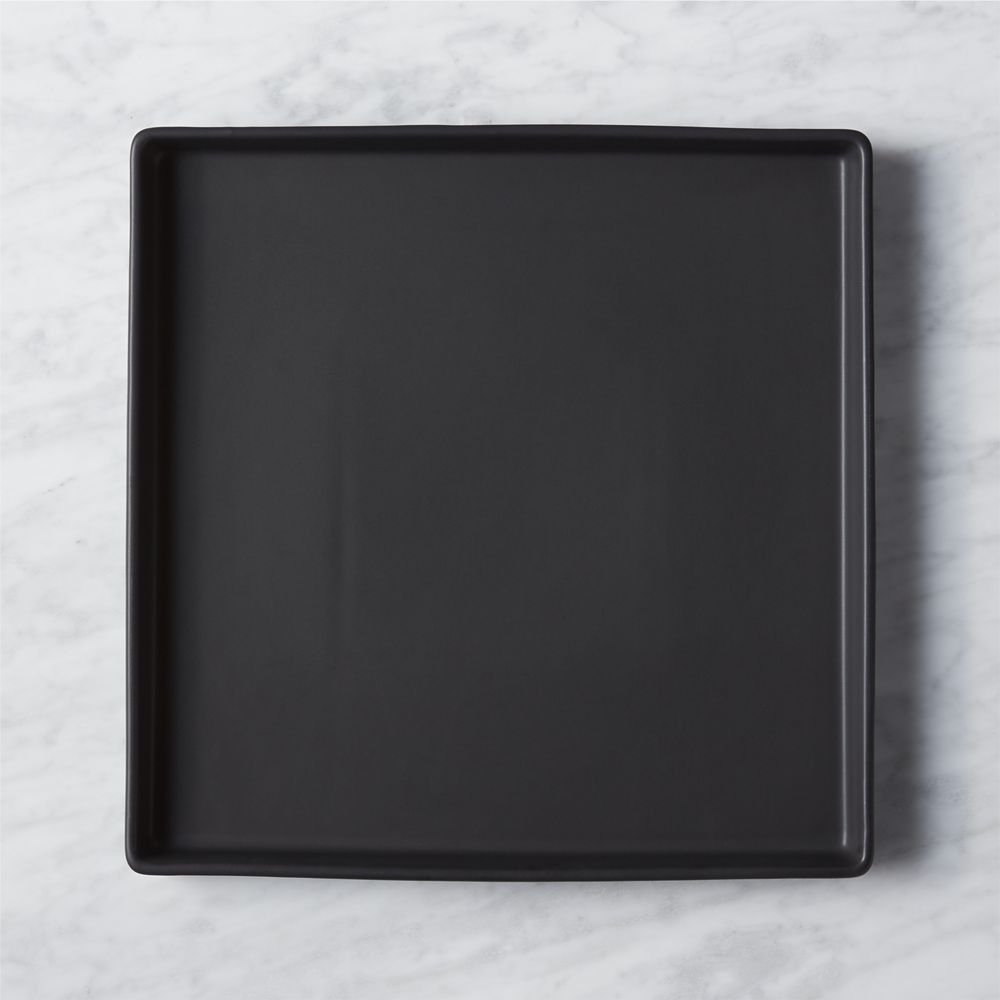 Bento Square Matte Black Serving Platter - Image 0