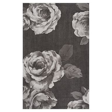 The Emily &amp; Meritt Rose Rug, 3x5, Black/White - Image 0