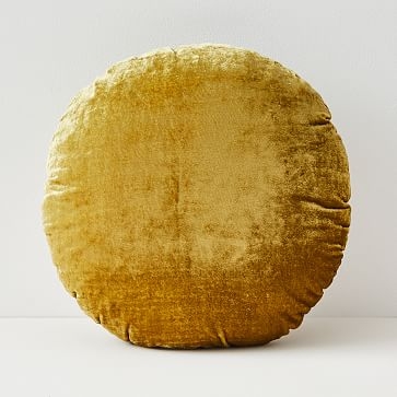 Round Lush Velvet Pillow, 18", Wasabi - Image 0