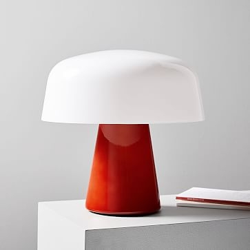 Bella Table Lamp, Small, Green Glass, Milk Glass - Image 3