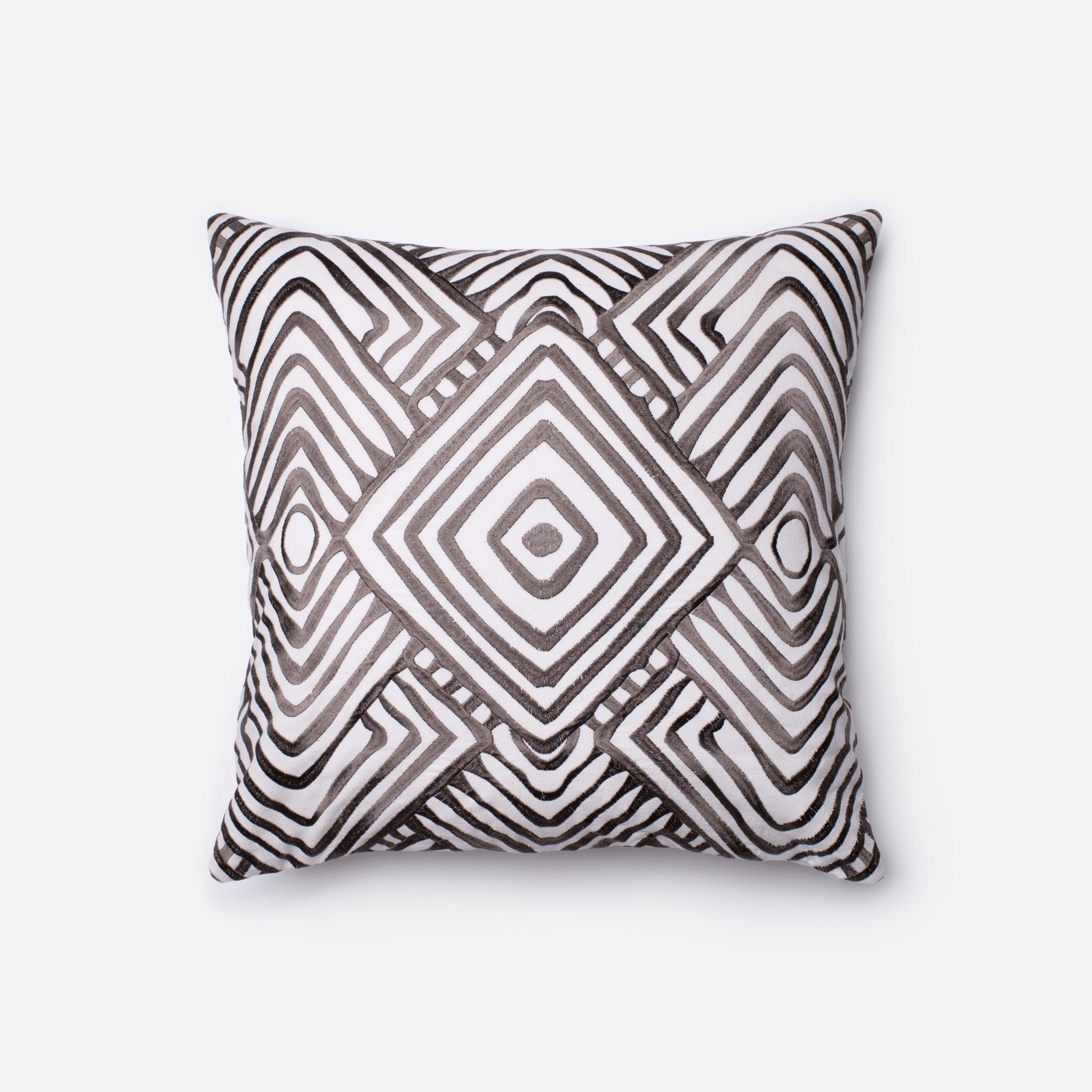 PILLOWS - WHITE / CHARCOAL - 18" X 18" Cover Only - Image 0