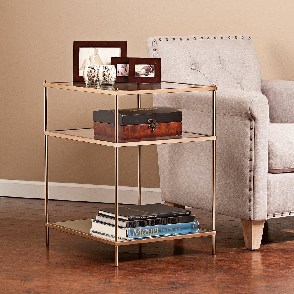 Knox Metallic Gold Side Table - Style # 39G79 - Image 0