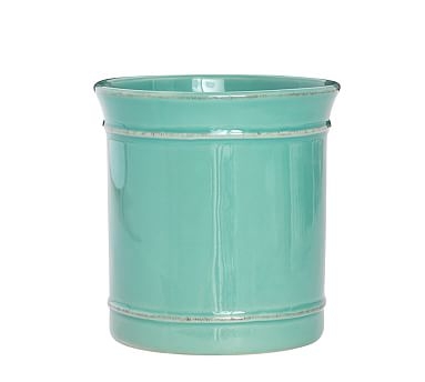 Cambria Utensil Crock, Low, Turquoise - Image 0