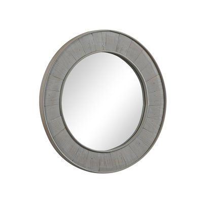 Clemmie Round Gray Wall Mirror - Image 0
