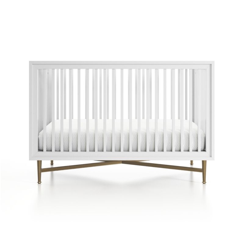 White Campaign Crib - Image 1