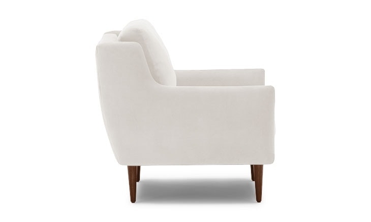 White Bell Mid Century Modern Chair - Merit Snow - Mocha - Image 1