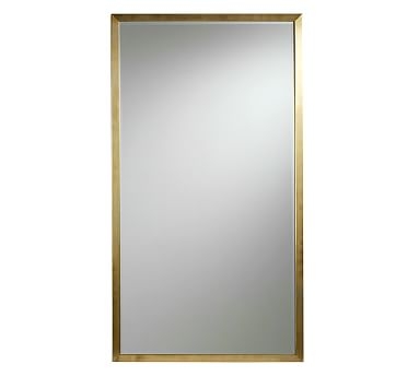 Studio Floor Mirror, 36 x 66", Brass - Image 0