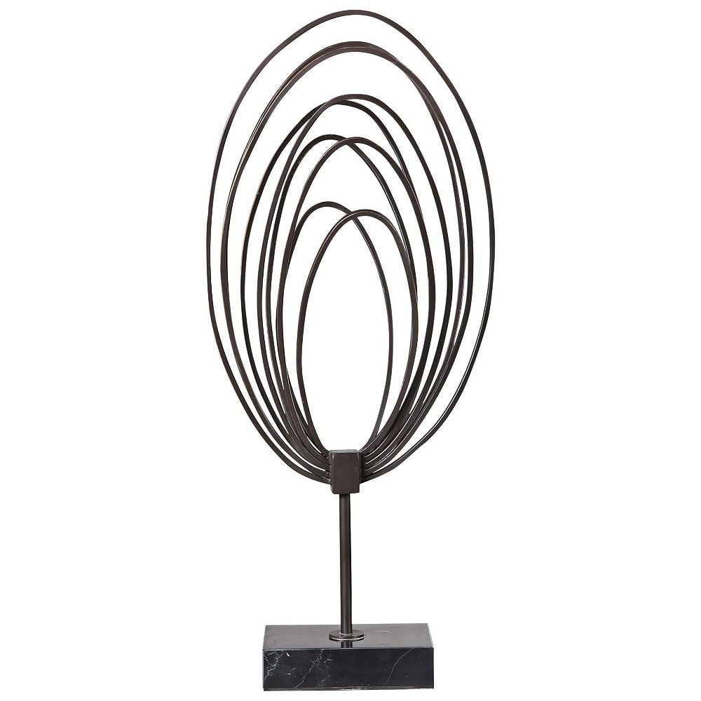 Uttermost Remi 28" High Dark Bronze Steel Ring Sculpture - Style # 65A01 - Image 0