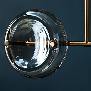 Jamie Harris Floor Lamp, Antique Brass/Champagne Glass - Image 3