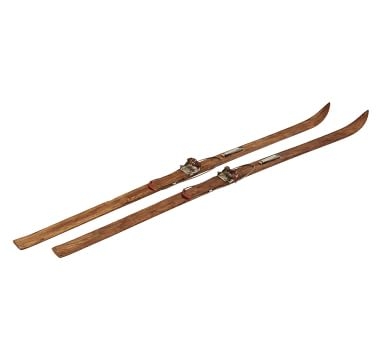 Found Wooden Skis, Set of 2 - Image 1