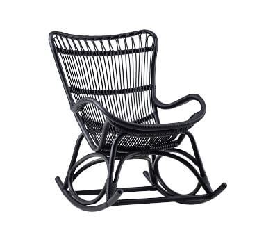 Monet Rattan Rocking Chair, Antique - Image 3