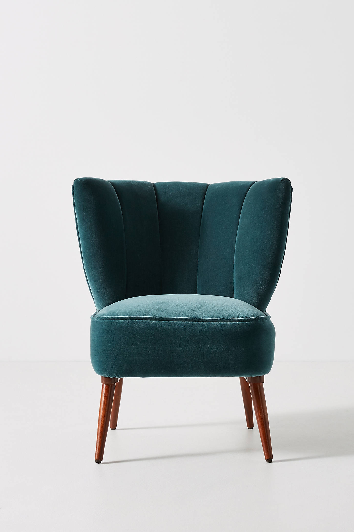 Fluted Accent Chair- Teal - Image 0