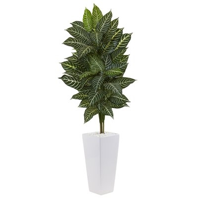 Artificial Zebra Plant Floor Foliage Tree in Planter - Image 0