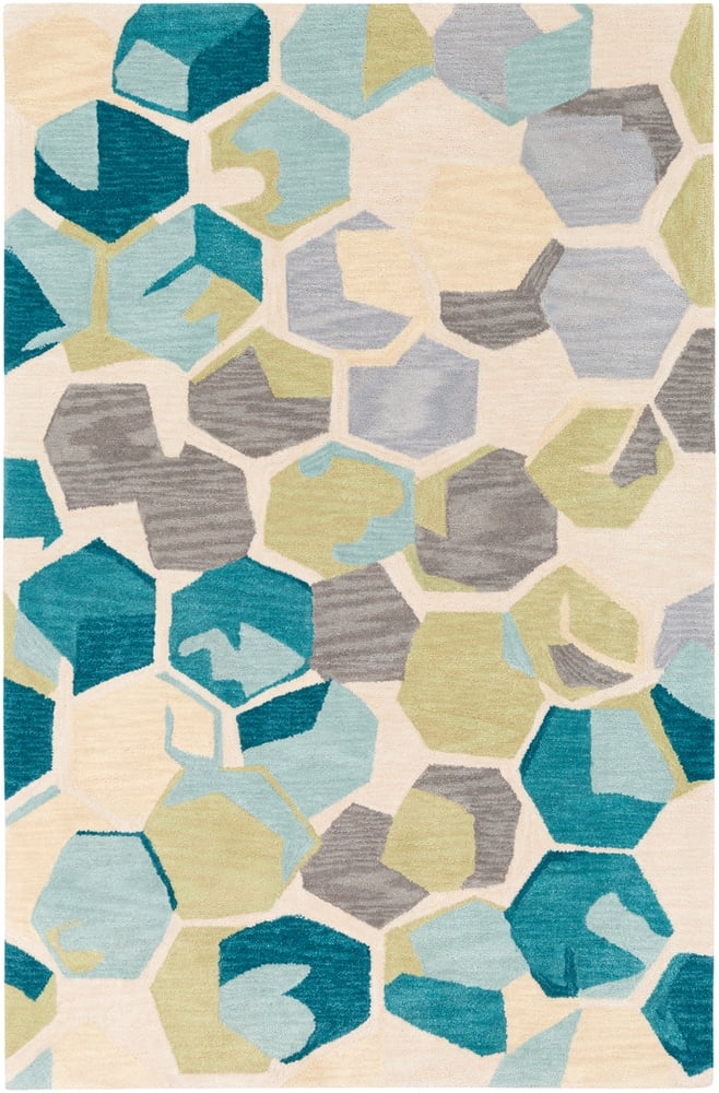 Rivera Green Indoor 2' x 3' Handmade Rug - Image 0