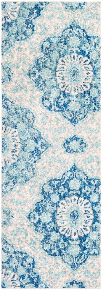 Elaziz Blue Indoor 2'7" x 7'7" Machine Woven Rug - Image 0