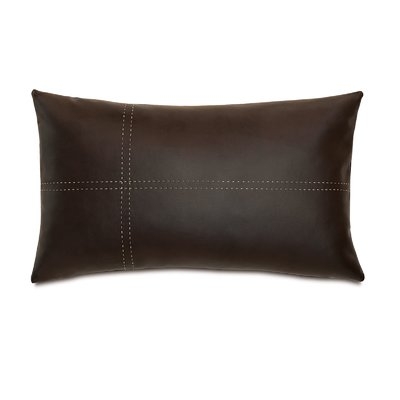 Chalet Faux Leather Down Lumbar Pillow - Image 0