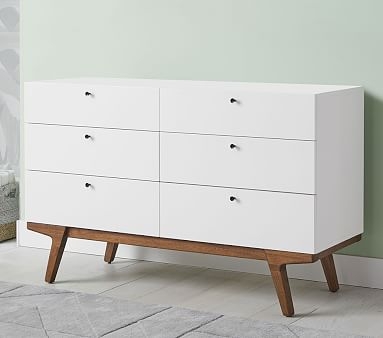west elm x pbk Modern Extra Wide Dresser, White Lacquer, In-Home Delivery - Image 0