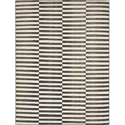 Wrought Studio Yarbrough Black Area Rug in Ivory/Black - 9x12 - Image 0