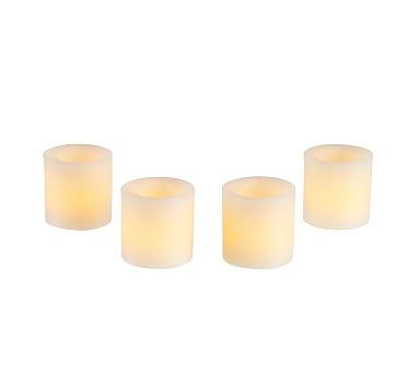 Flameless LED Wax Votive Candles - Set of 4 - Image 2