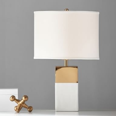 Dipped Metal Table Lamp, White - Image 5