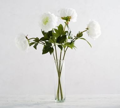 Faux Peony Stems - White - Image 4