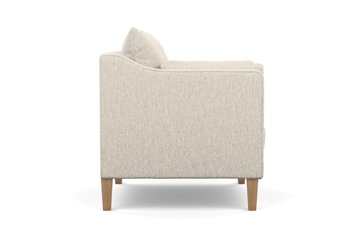 Caitlin by The Everygirl Petite Chair with Wheat Fabric and Natural Oak legs - Image 2