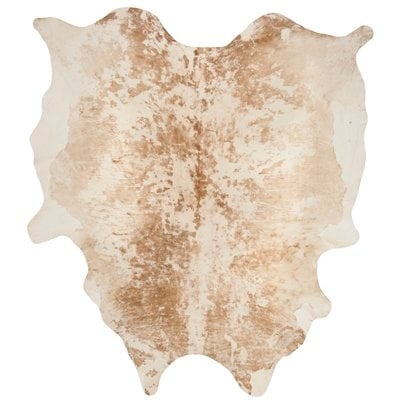 Lilly Hand-Woven Cowhide Tan Area Rug - Image 1