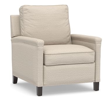 Tyler Square Arm Upholstered Recliner without Nailheads, Polyester Wrapped Cushions, Sunbrella(R) Performance Herringbone Oatmeal - Image 0