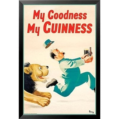 'Guinness Beer My Goodness My Guinness' Framed Graphic Art Print Vintage Advertisement Poster - Image 0