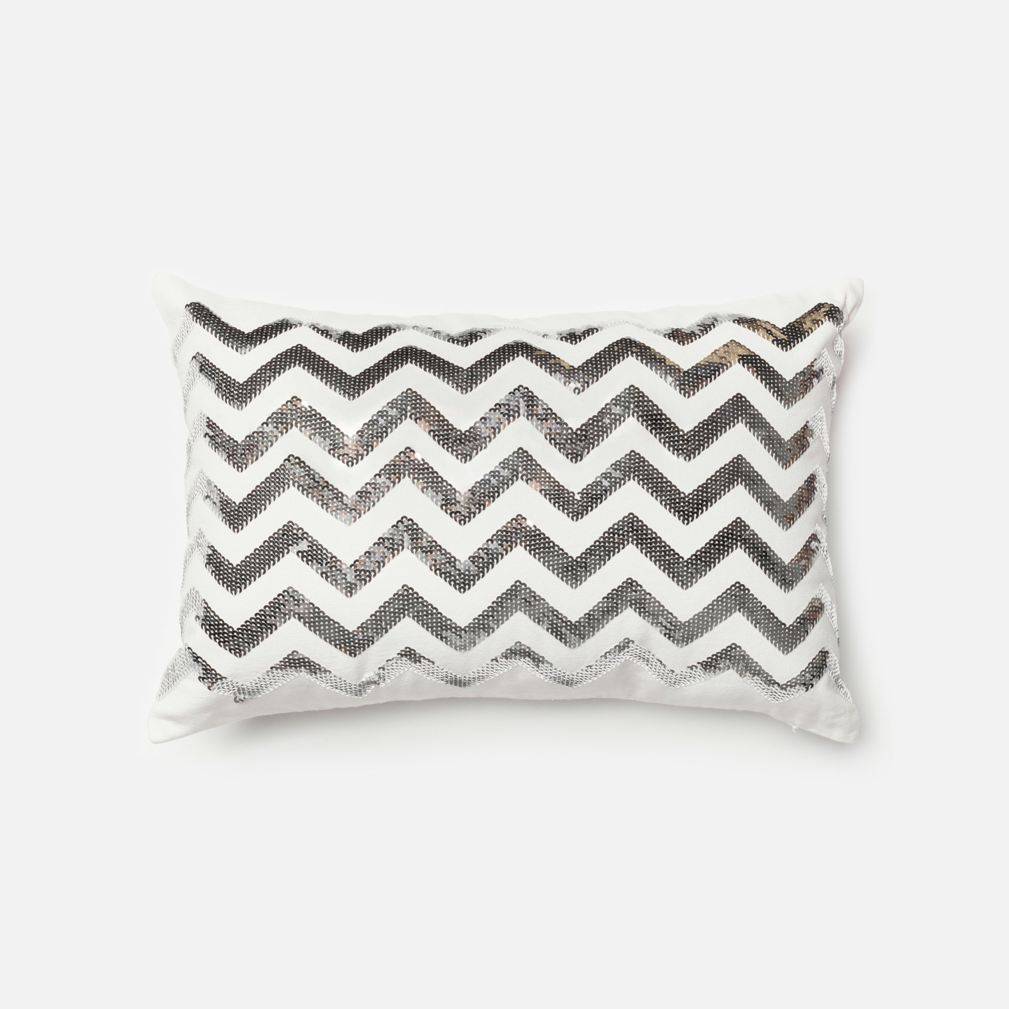 PILLOWS - SILVER / WHITE - 13" X 21" Cover Only - Image 0