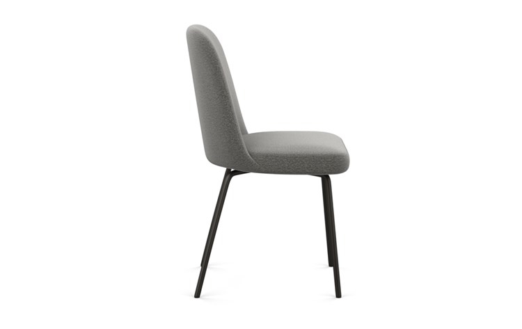 Dylan Dining Chair with Heather Fabric and Matte Black legs - Image 2