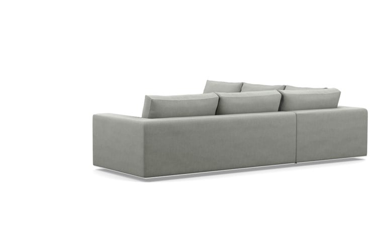Walters Corner Sectional with Grey Ecru Fabric and down alt. cushions - Image 4