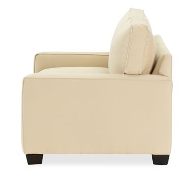 PB Comfort Square Arm Upholstered Sofa 76.5", Box Edge, Memory Foam Cushions, Twill Cadet Navy - Image 2