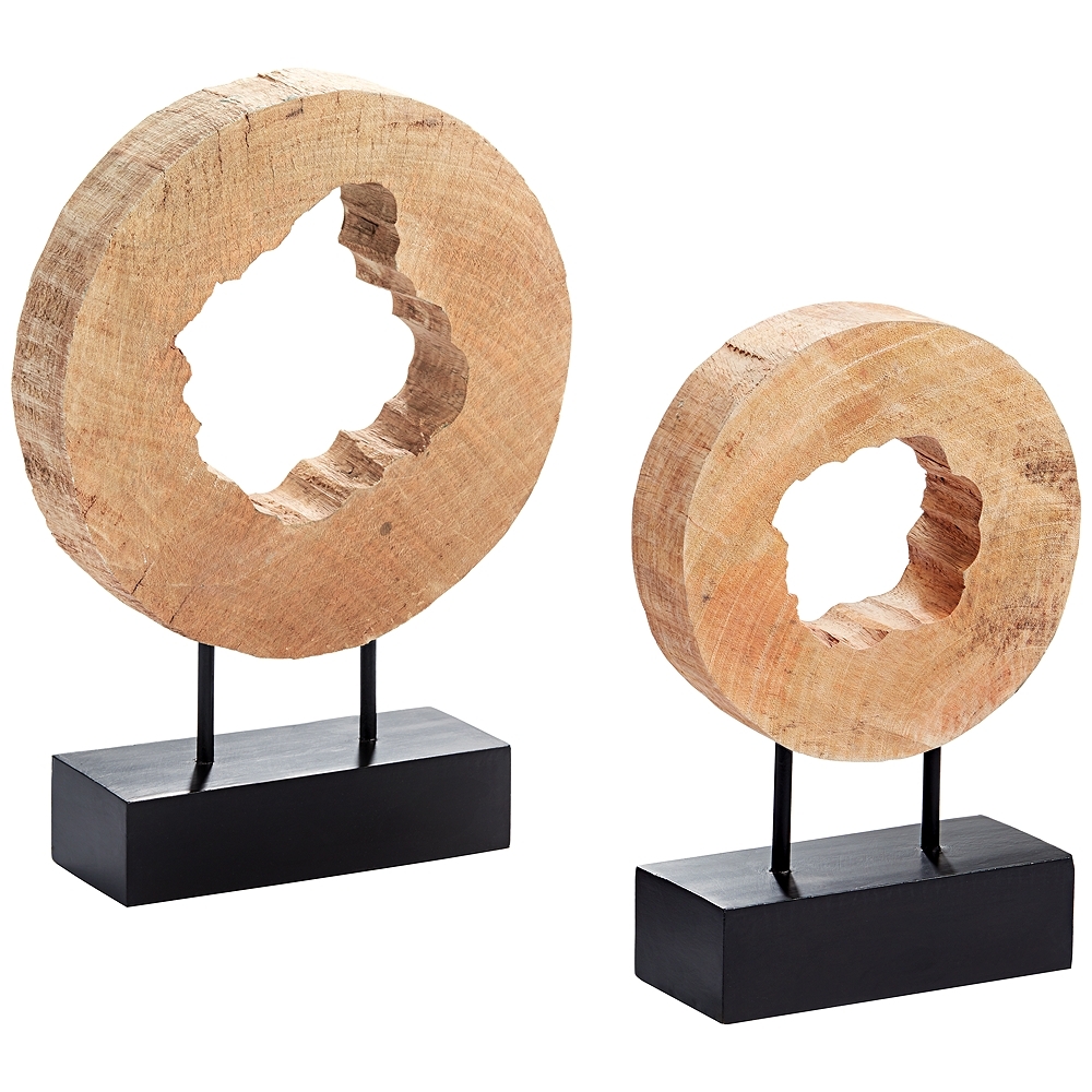Uttermost Carved Wooden Log Sculpture Set of 2 - Style # 56J42 - Image 0