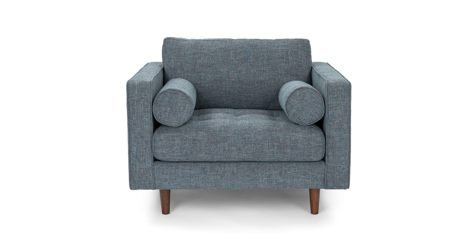 Sven Aqua Tweed Chair - Image 0