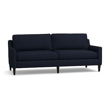 Beverly Upholstered Grand Sofa 90", Polyester Wrapped Cushions, Twill Cadet Navy - Image 0