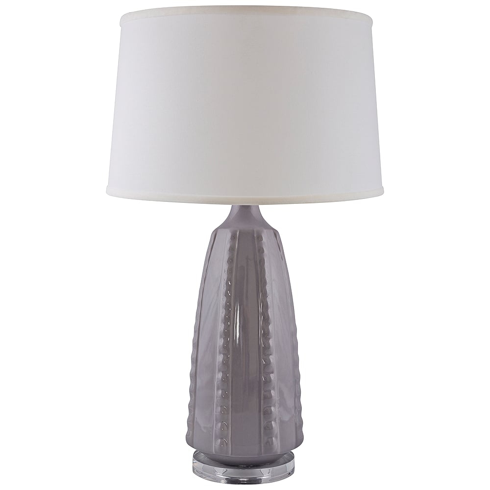 RiverCeramic Dotty Gloss Swanky Gray Table Lamp - Style # 58X83 - Image 0